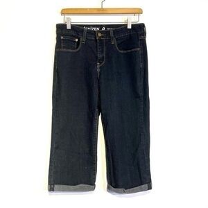 Levi’s‎ Denizen Totally Shaping Capri Size 10 Misses Rolled Hem Dark Wash Denim